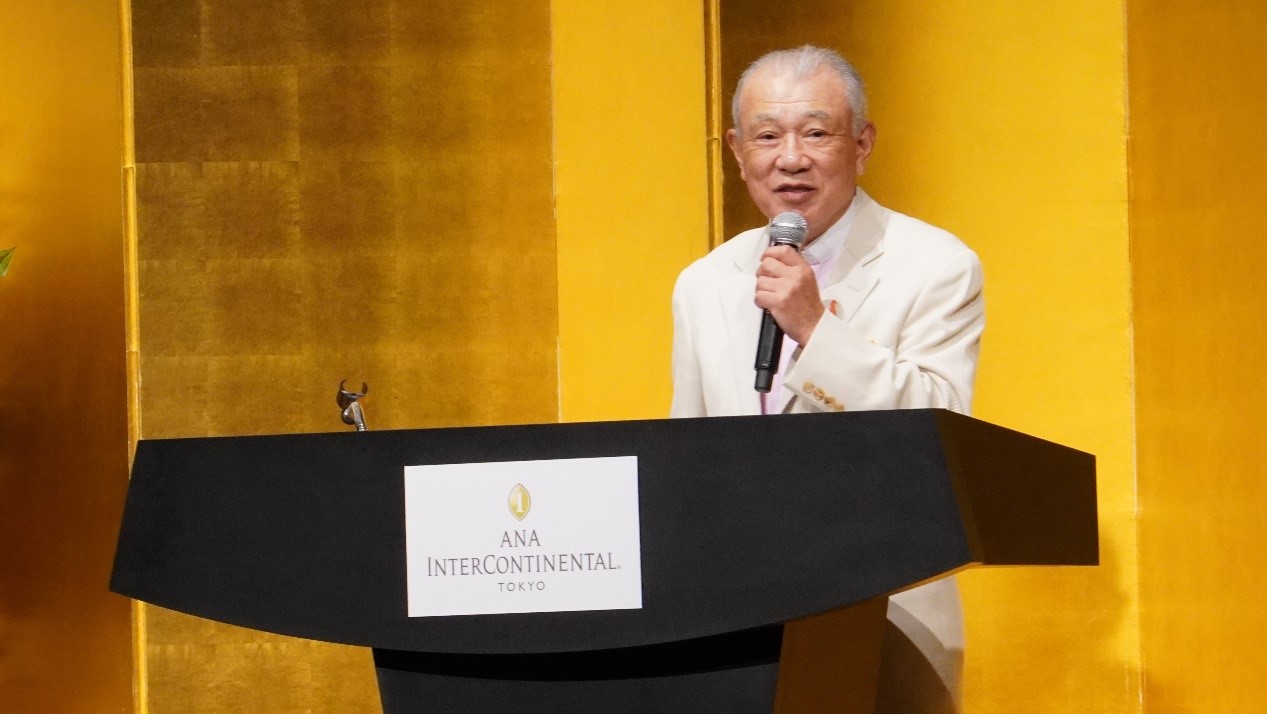 あいさつを行う日本財団の笹川陽平会長。撮影・許可